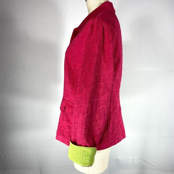 Coldwater Creek Pink Button Front Blazer Sz 12 - Picture 4 of 10